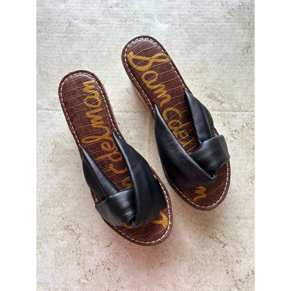 Sam Edelman Women's Sz 38.5 Metallic Wedge Sandals - Picture 11 of 12